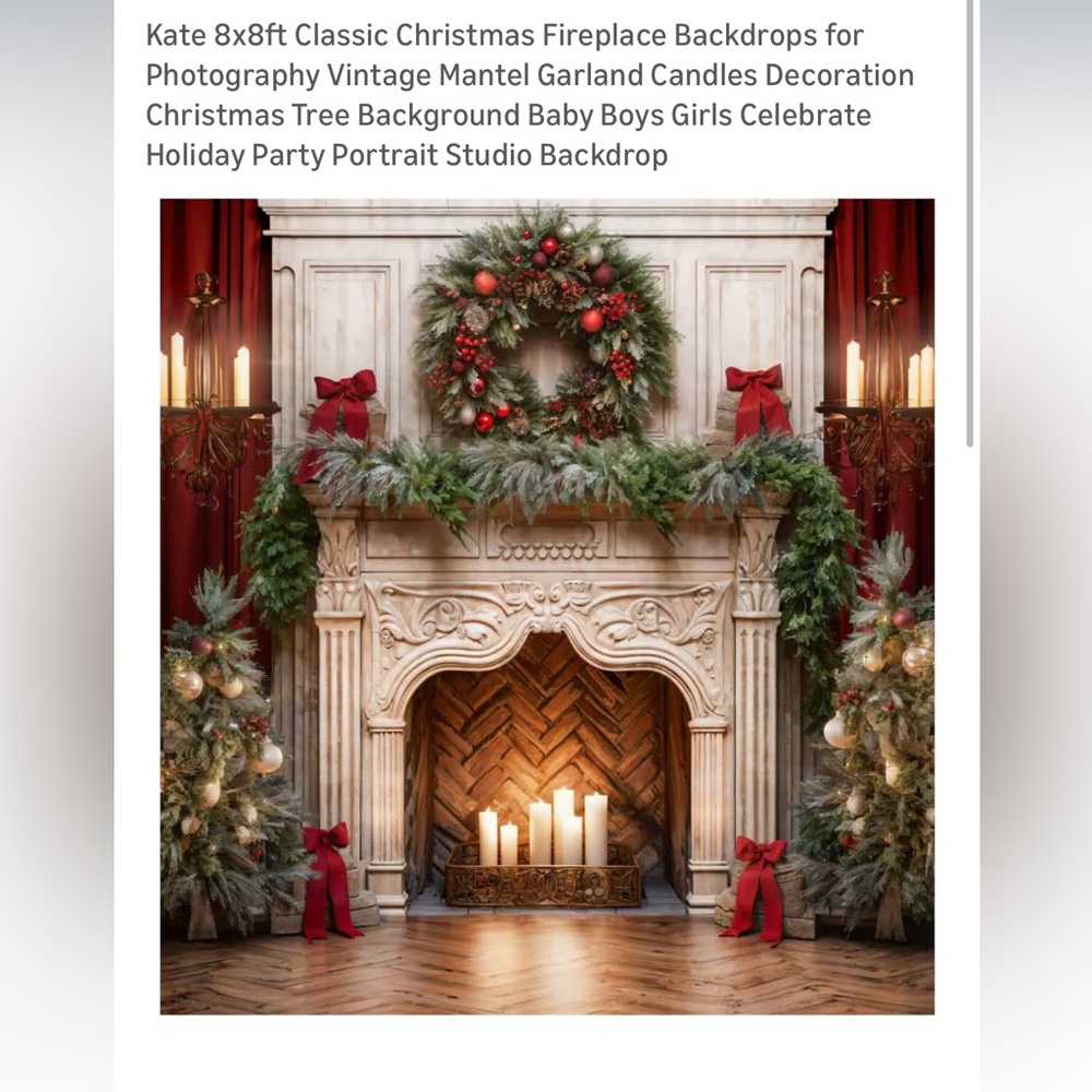 Kate Christmas Backdrop 8x8